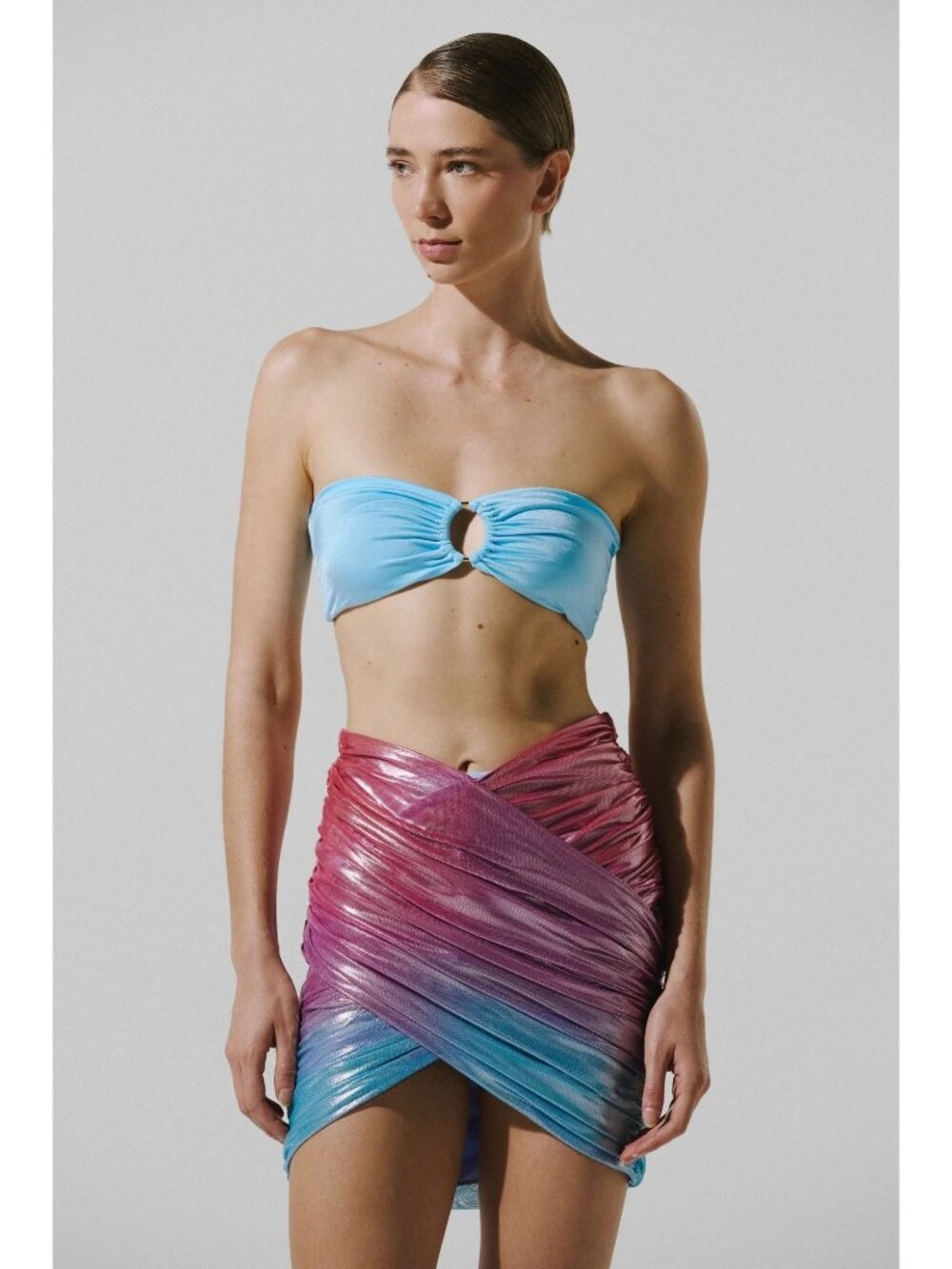 Baobab Jasmin Mini Skirt Cover Up Raspado Purple Blue Womens Size Small